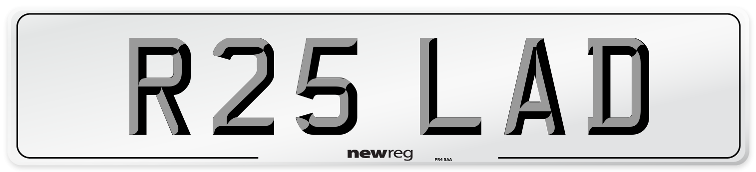 R25 LAD Number Plate from New Reg